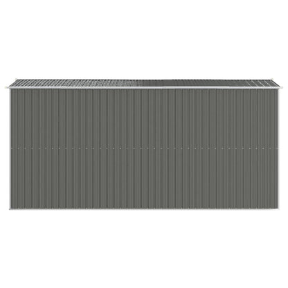 vidaXL Garden Shed Light Grey 192x440x223 cm Galvanised Steel