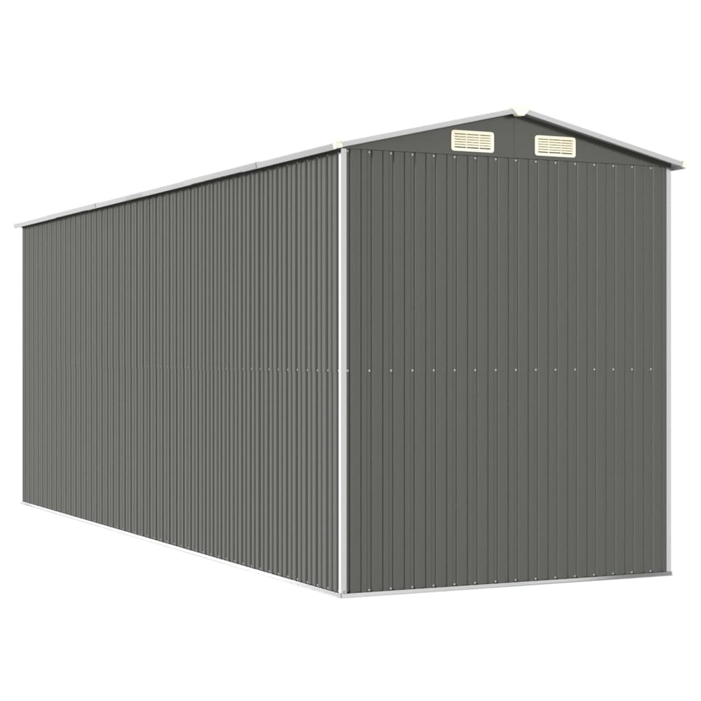 vidaXL Garden Shed Light Grey 192x523x223 cm Galvanised Steel