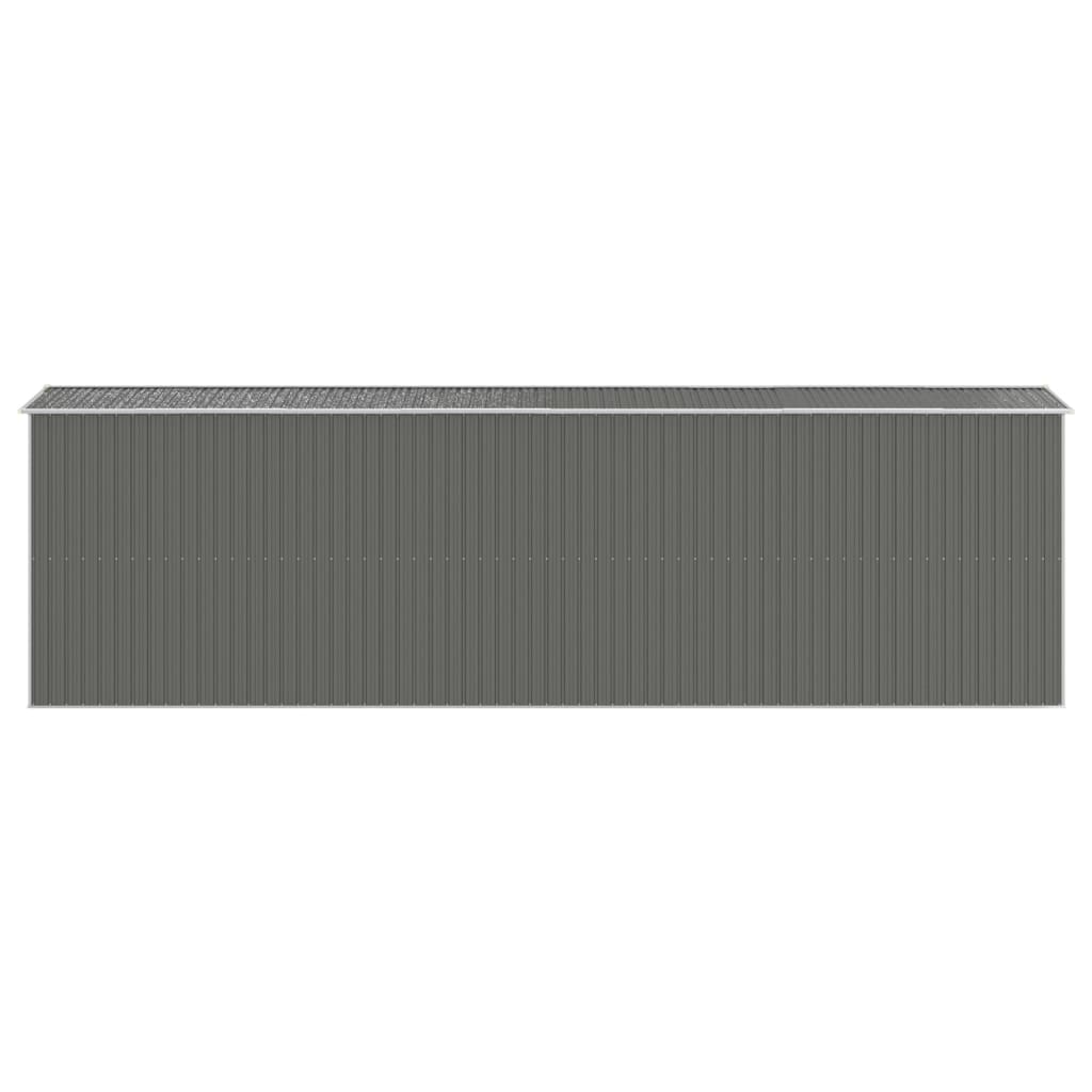 vidaXL Garden Shed Light Grey 192x689x223 cm Galvanised Steel