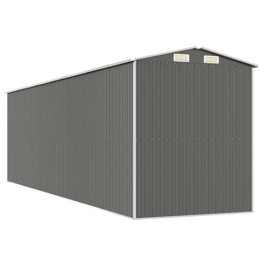 vidaXL Garden Shed Light Grey 192x689x223 cm Galvanised Steel