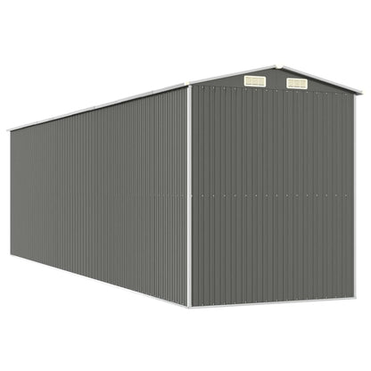 vidaXL Garden Shed Light Grey 192x689x223 cm Galvanised Steel