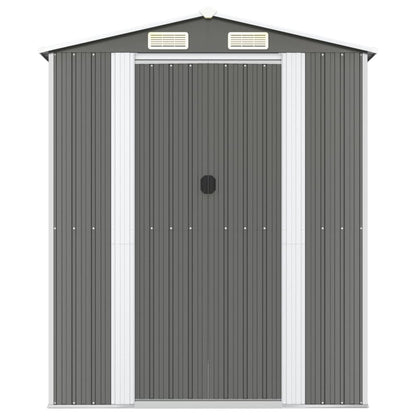 vidaXL Garden Shed Light Grey 192x855x223 cm Galvanised Steel
