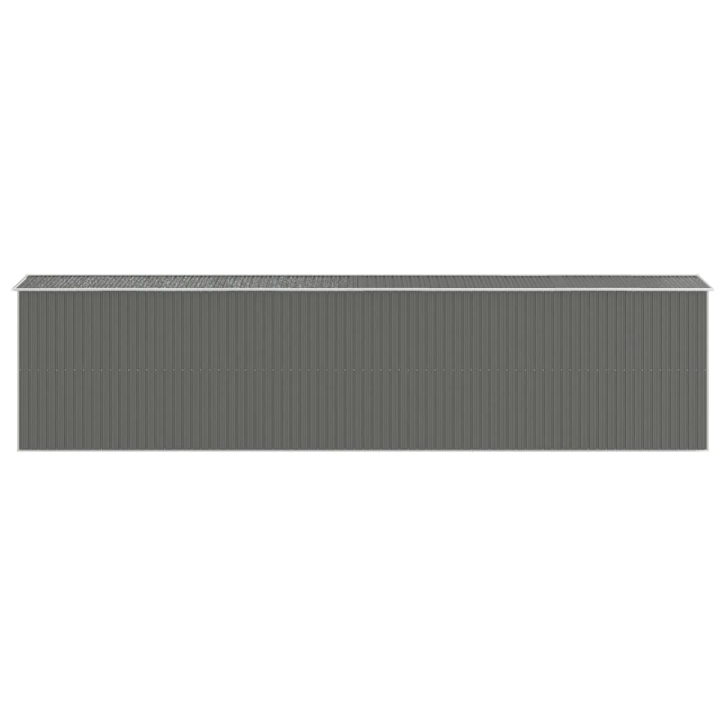 vidaXL Garden Shed Light Grey 192x855x223 cm Galvanised Steel