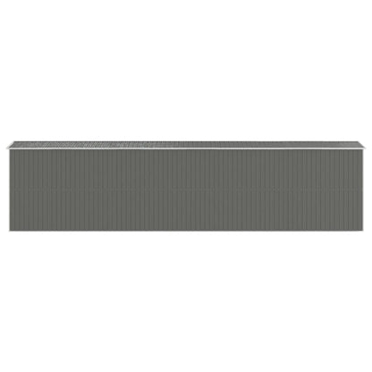 vidaXL Garden Shed Light Grey 192x855x223 cm Galvanised Steel