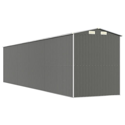 vidaXL Garden Shed Light Grey 192x855x223 cm Galvanised Steel