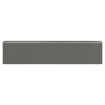 vidaXL Garden Shed Light Grey 192x938x223 cm Galvanised Steel