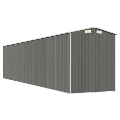 vidaXL Garden Shed Light Grey 192x938x223 cm Galvanised Steel