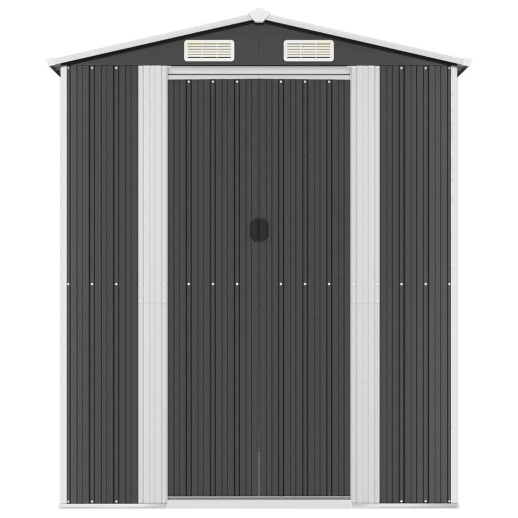 vidaXL Garden Shed Anthracite 192x440x223 cm Galvanised Steel