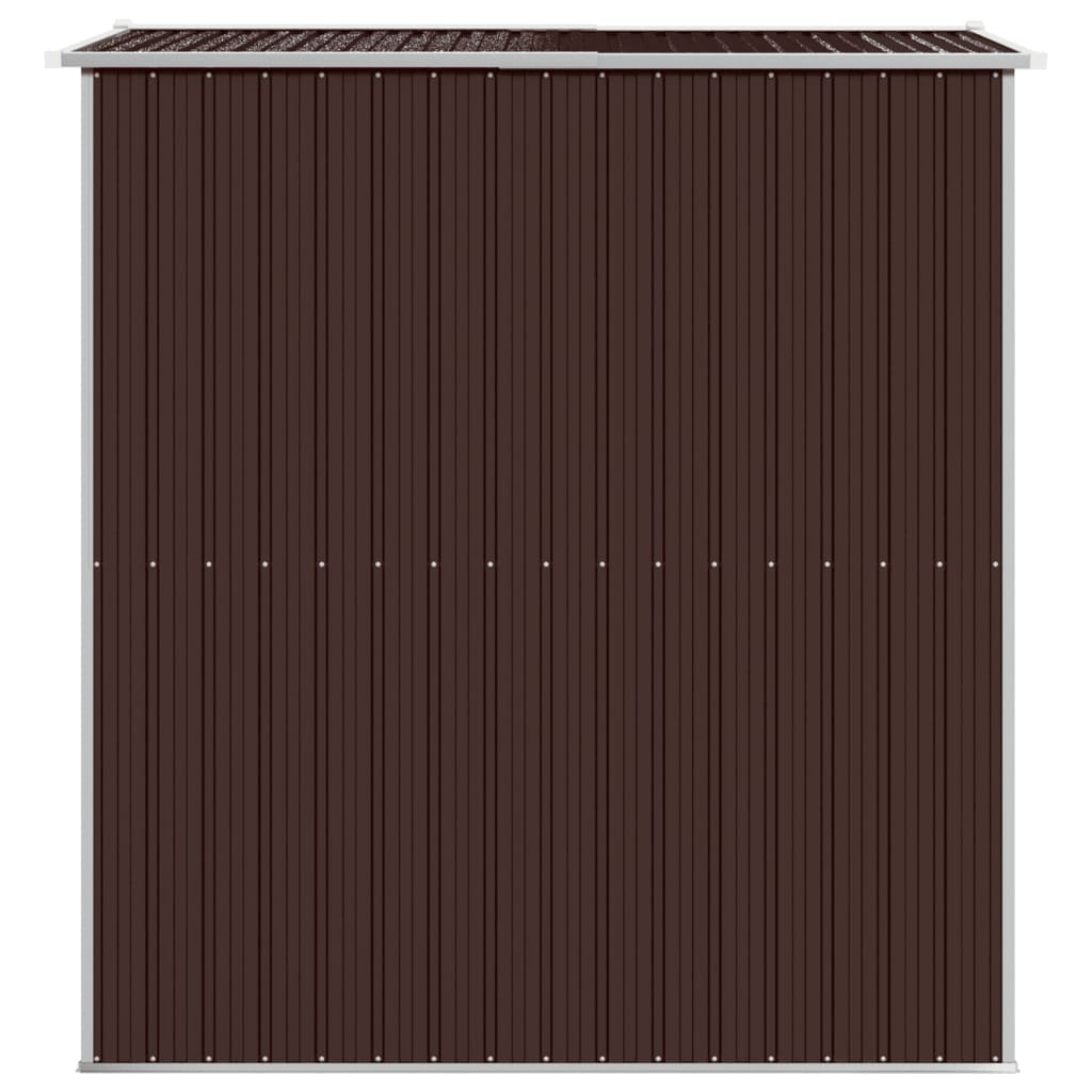vidaXL Garden Shed Dark Brown 192x191x223 cm Galvanised Steel