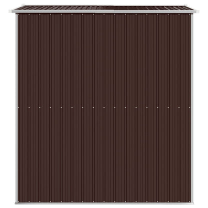 vidaXL Garden Shed Dark Brown 192x191x223 cm Galvanised Steel