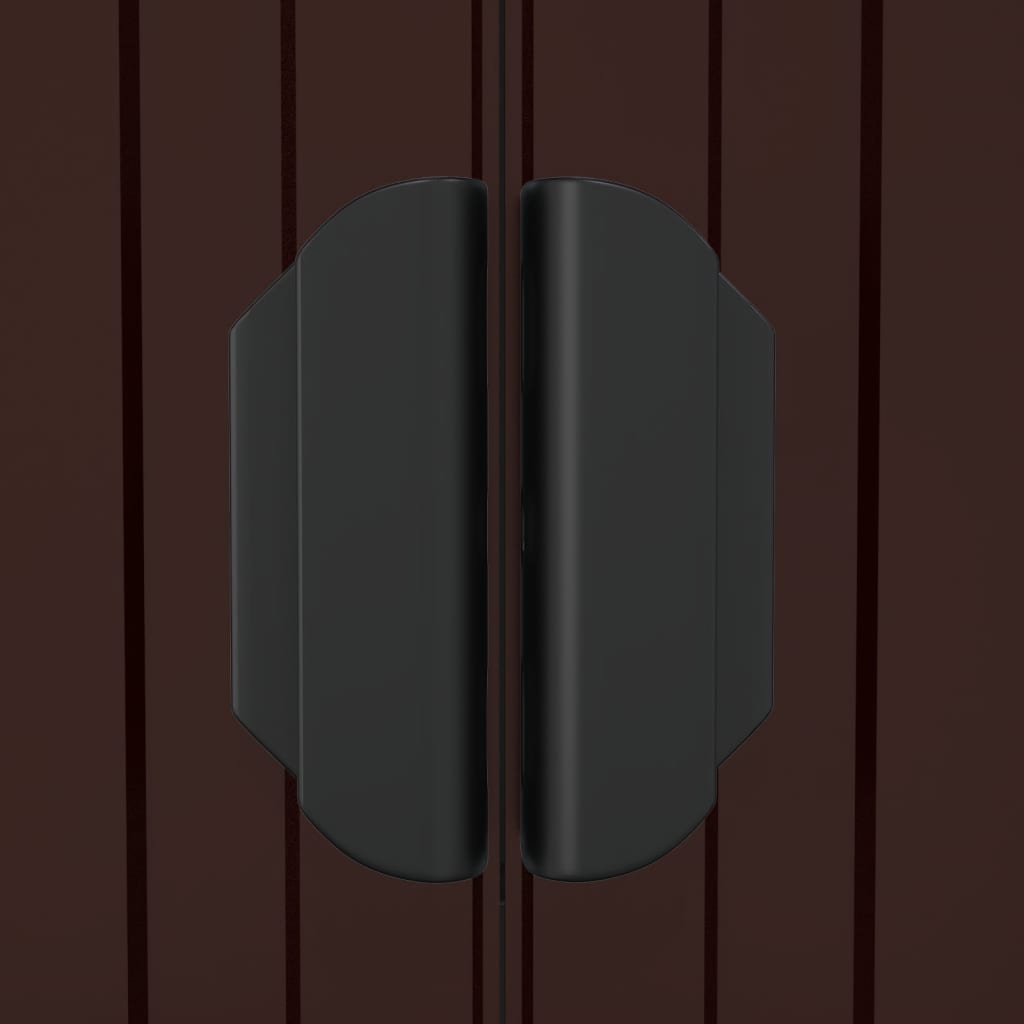 vidaXL Garden Shed Dark Brown 192x191x223 cm Galvanised Steel