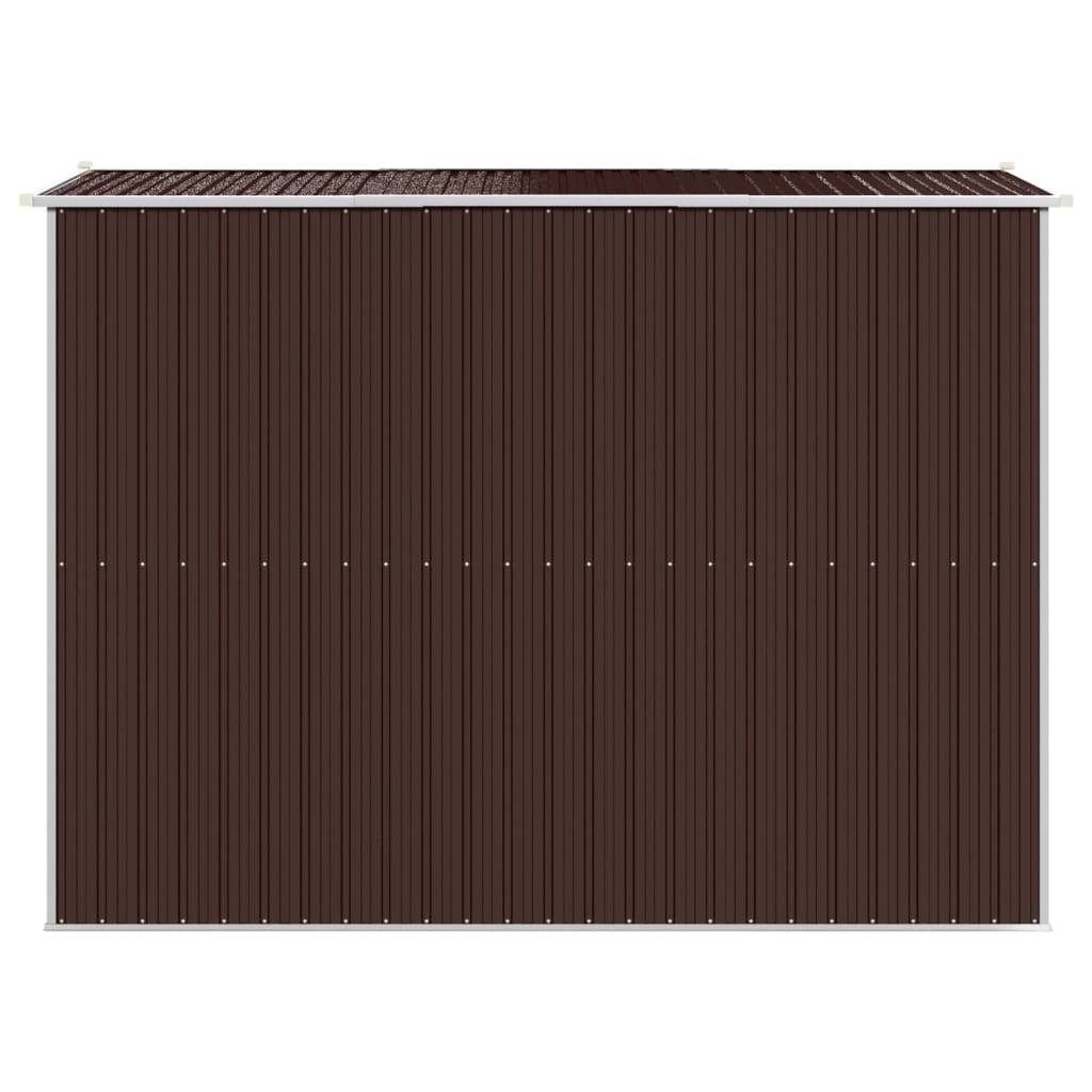 vidaXL Garden Shed Dark Brown 192x274x223 cm Galvanised Steel