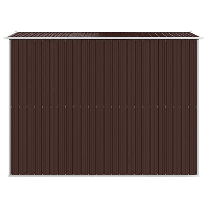 vidaXL Garden Shed Dark Brown 192x274x223 cm Galvanised Steel