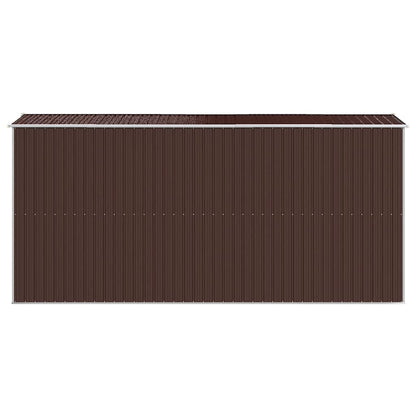 vidaXL Garden Shed Dark Brown 192x440x223 cm Galvanised Steel
