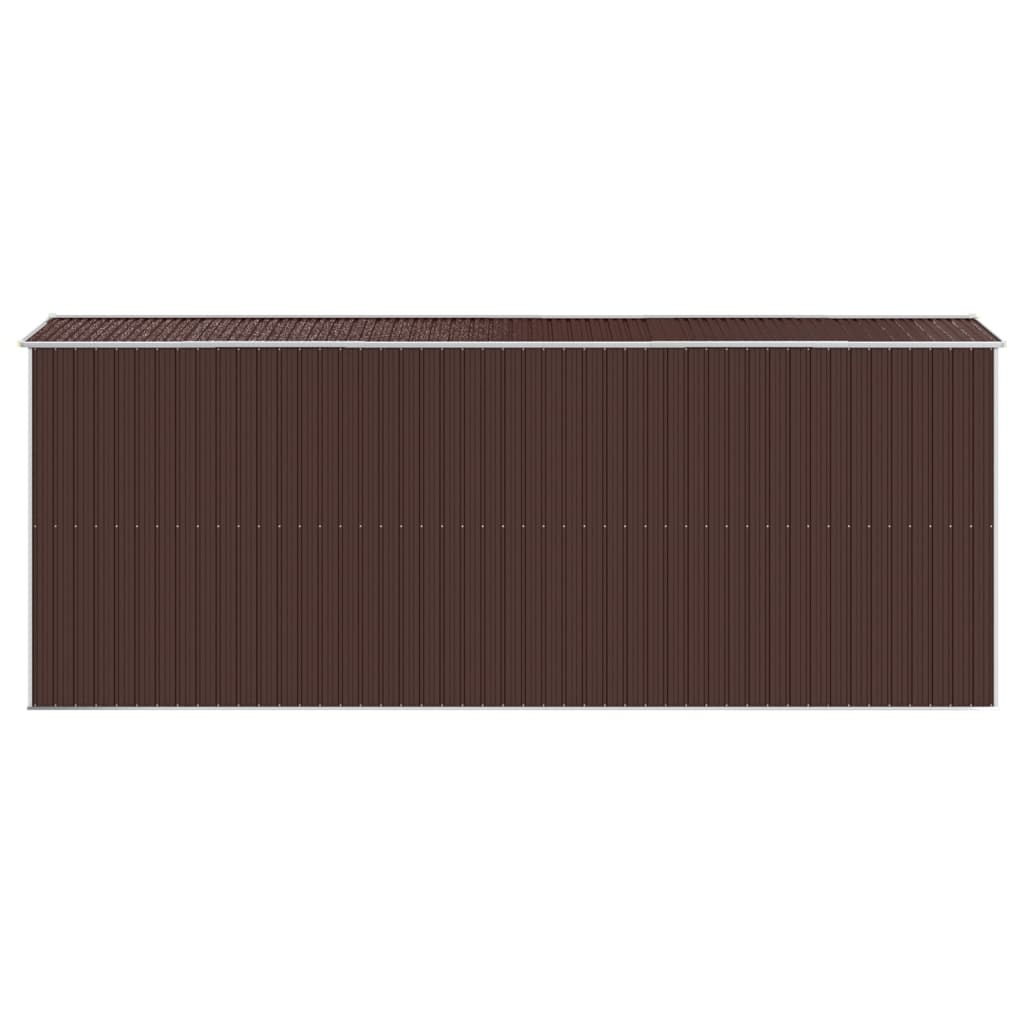 vidaXL Garden Shed Dark Brown 192x523x223 cm Galvanised Steel