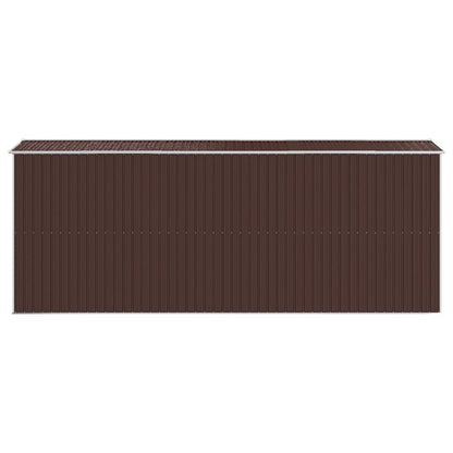 vidaXL Garden Shed Dark Brown 192x523x223 cm Galvanised Steel
