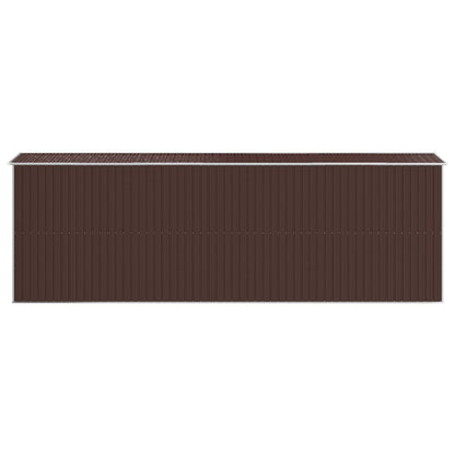 vidaXL Garden Shed Dark Brown 192x606x223 cm Galvanised Steel