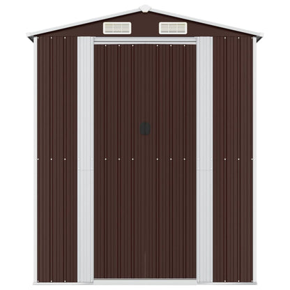 vidaXL Garden Shed Dark Brown 192x689x223 cm Galvanised Steel