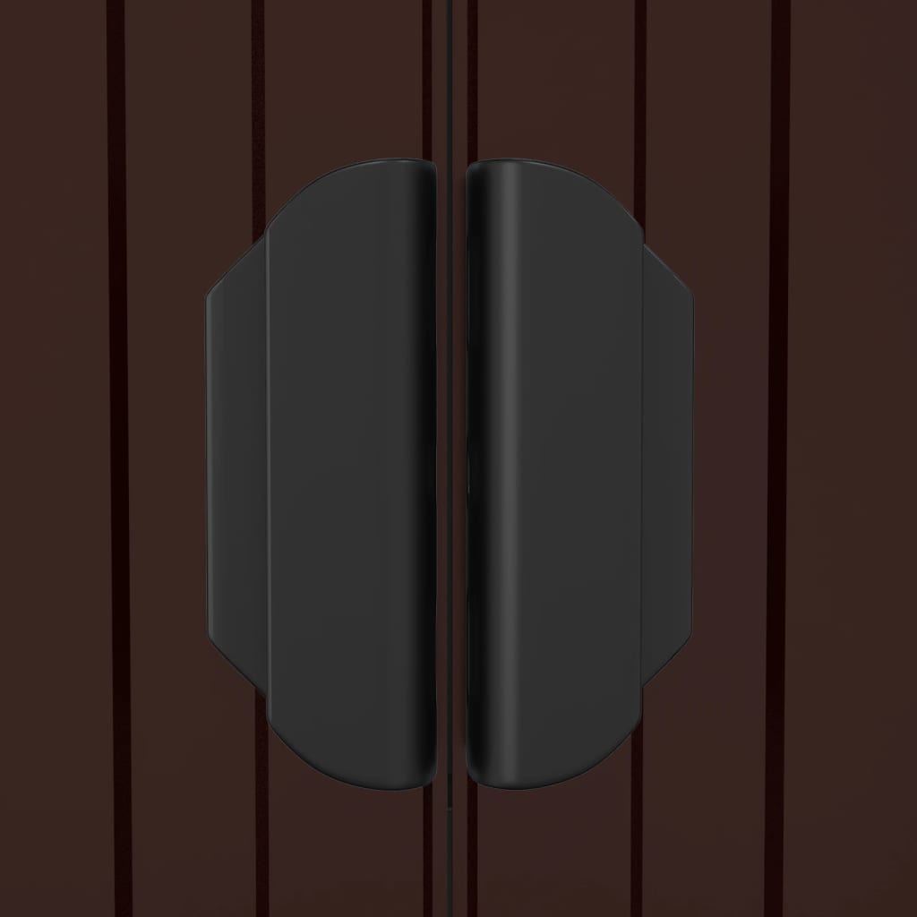 vidaXL Garden Shed Dark Brown 192x689x223 cm Galvanised Steel