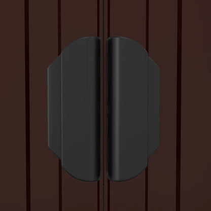 vidaXL Garden Shed Dark Brown 192x855x223 cm Galvanised Steel