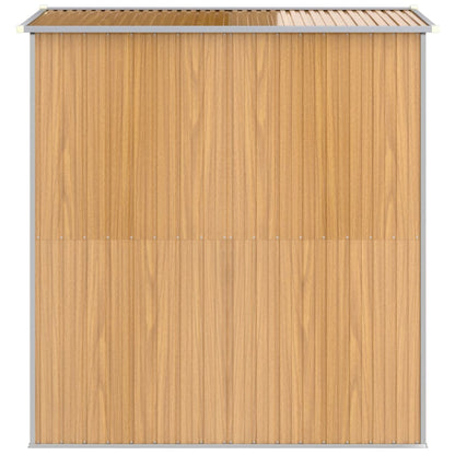 vidaXL Garden Shed Light Brown 192x191x223 cm Galvanised Steel