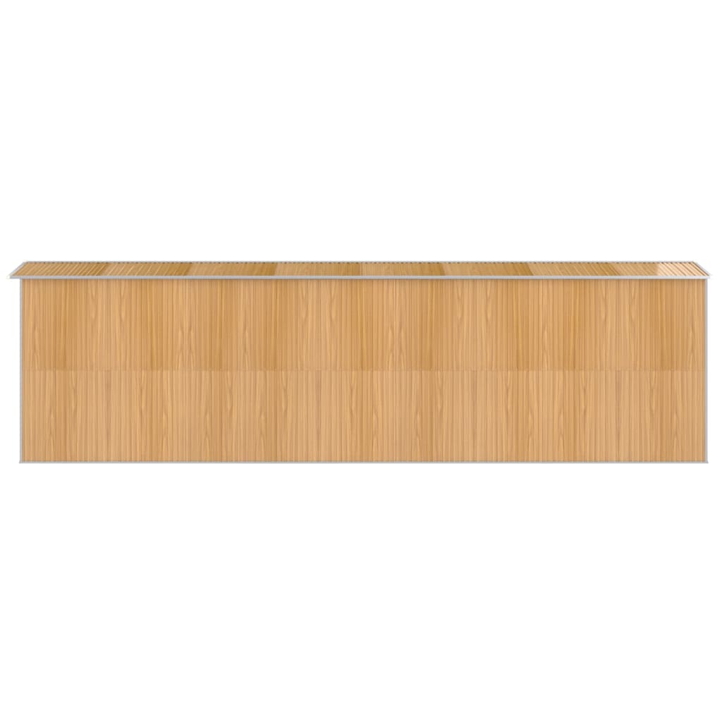 vidaXL Garden Shed Light Brown 192x689x223 cm Galvanised Steel