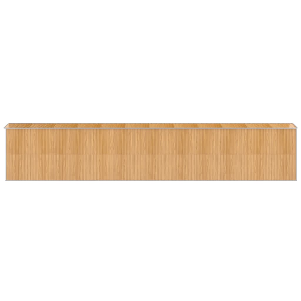 vidaXL Garden Shed Light Brown 192x1021x223 cm Galvanised Steel