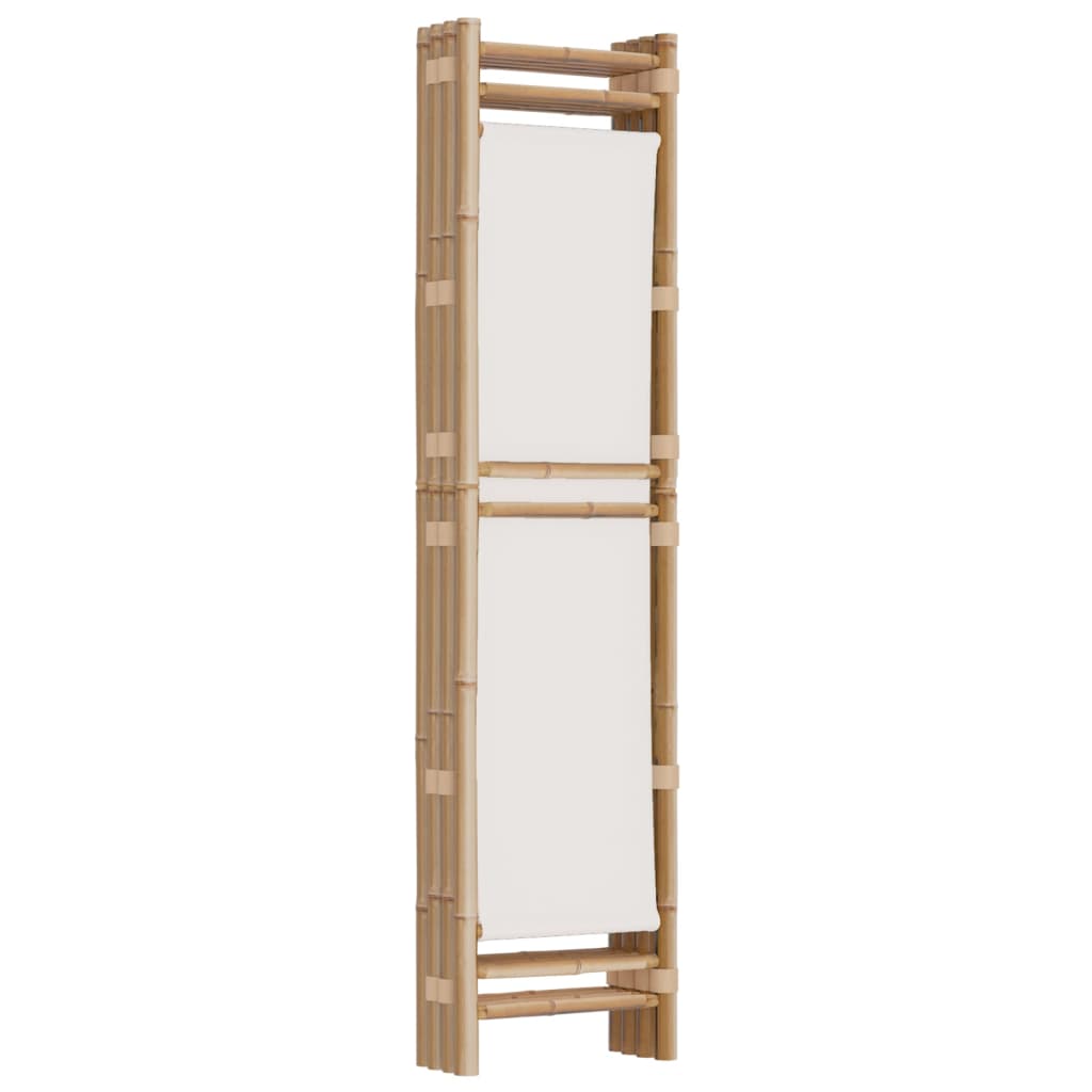 vidaXL Folding 4-Panel Room Divider 160 cm Bamboo and Canvas