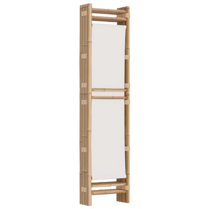 vidaXL Folding 4-Panel Room Divider 160 cm Bamboo and Canvas