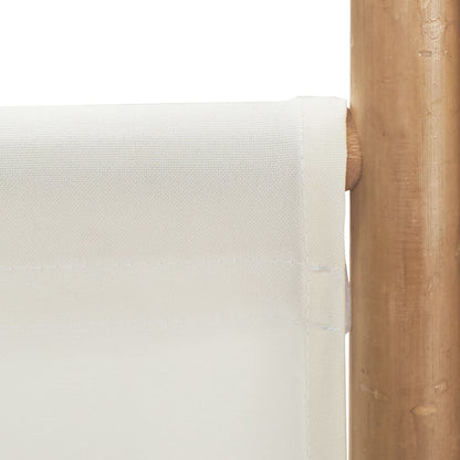 vidaXL Folding 5-Panel Room Divider 200 cm Bamboo and Canvas