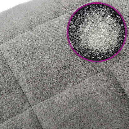 vidaXL Weighted Blanket Grey 120x180 cm 9 kg Fabric