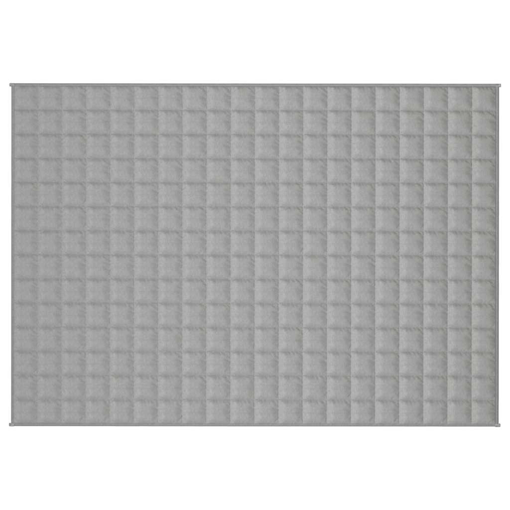 vidaXL Weighted Blanket Grey 138x200 cm Single 6 kg Fabric