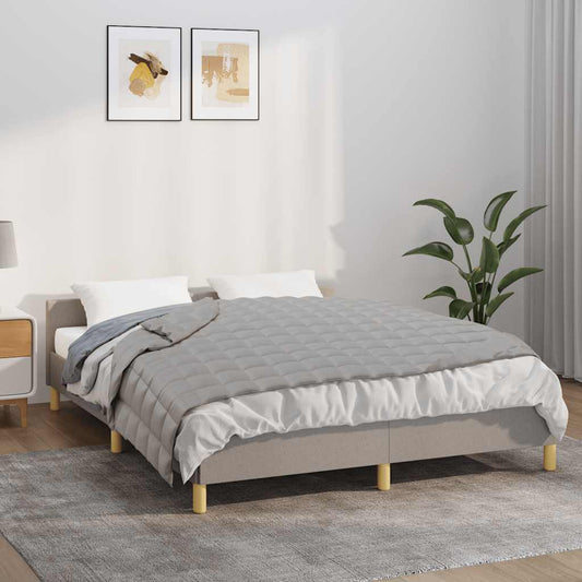 vidaXL Weighted Blanket Grey 138x200 cm Single 6 kg Fabric