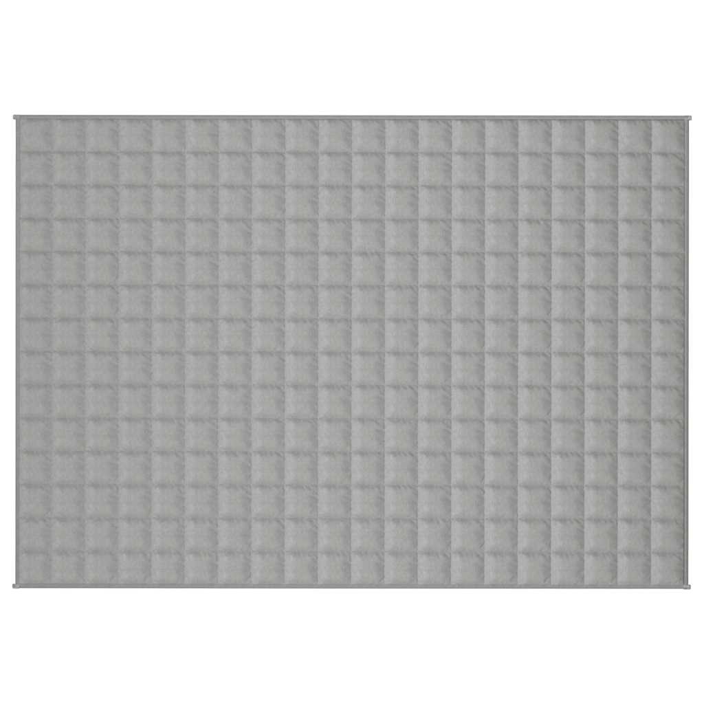 vidaXL Weighted Blanket Grey 138x200 cm Single 10 kg Fabric
