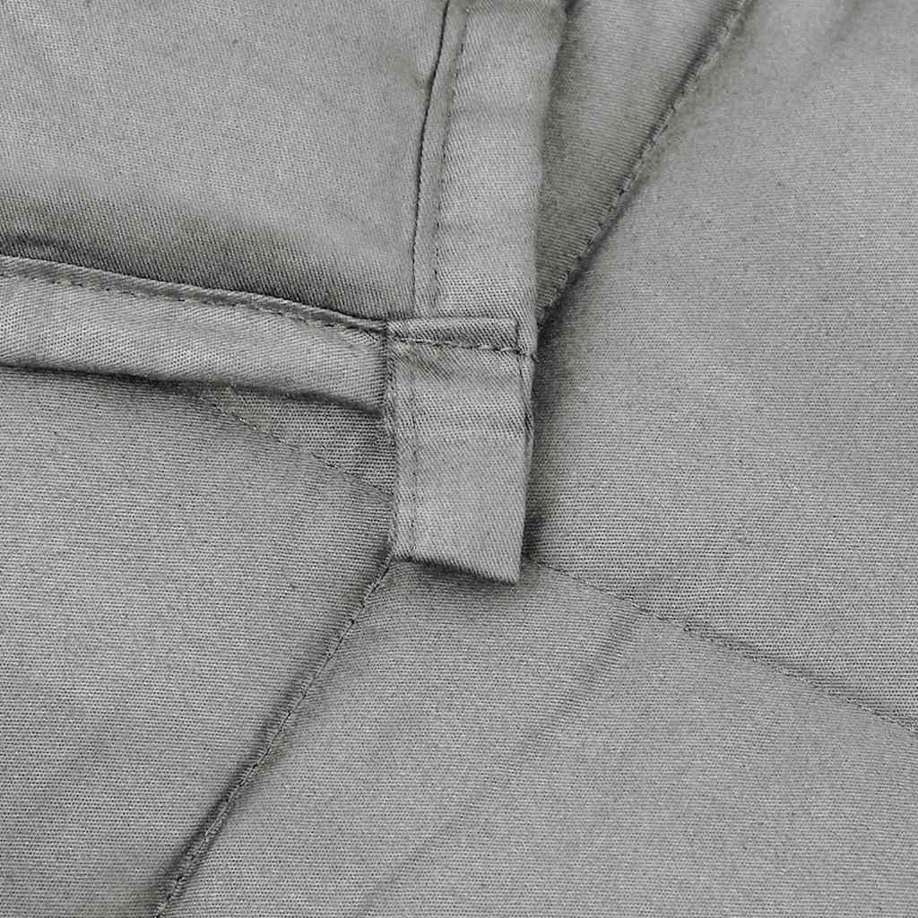 vidaXL Weighted Blanket Grey 138x200 cm Single 10 kg Fabric