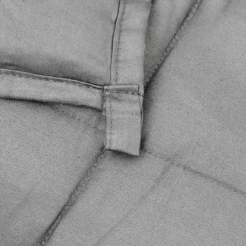 vidaXL Weighted Blanket Grey 155x220 cm 7 kg Fabric