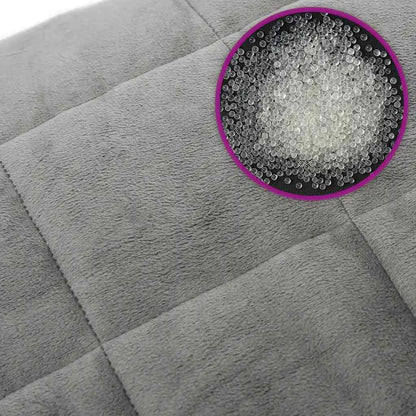 vidaXL Weighted Blanket Grey 155x220 cm 7 kg Fabric