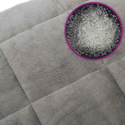 vidaXL Weighted Blanket Grey 155x220 cm 11 kg Fabric