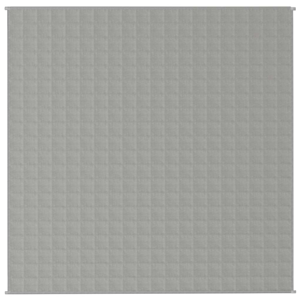 vidaXL Weighted Blanket Grey 200x200 cm 9 kg Fabric