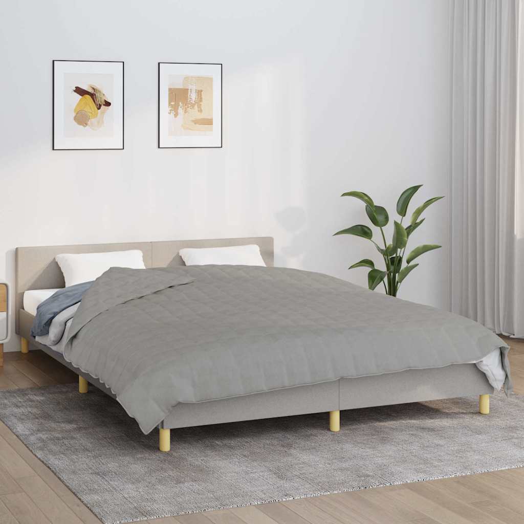 vidaXL Weighted Blanket Grey 220x235 cm 11 kg Fabric