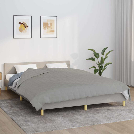 vidaXL Weighted Blanket Grey 220x235 cm 11 kg Fabric