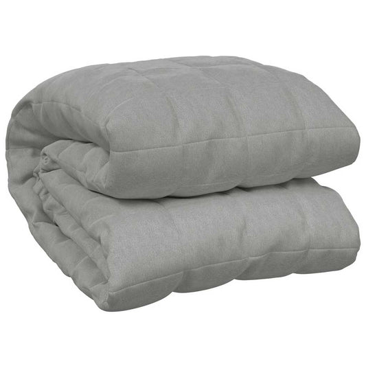 vidaXL Weighted Blanket Grey 220x235 cm King 15 kg Fabric