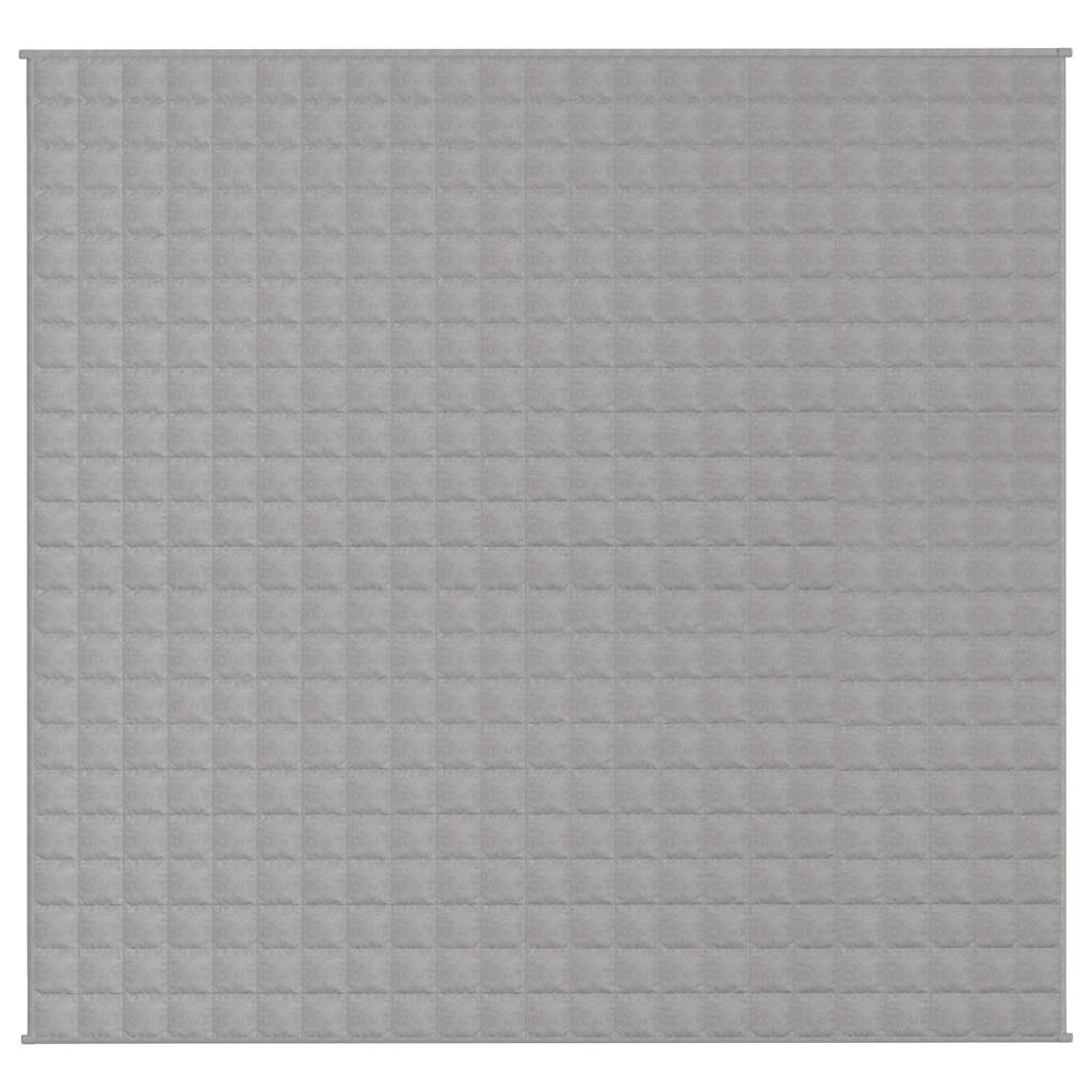 vidaXL Weighted Blanket Grey 220x235 cm King 15 kg Fabric