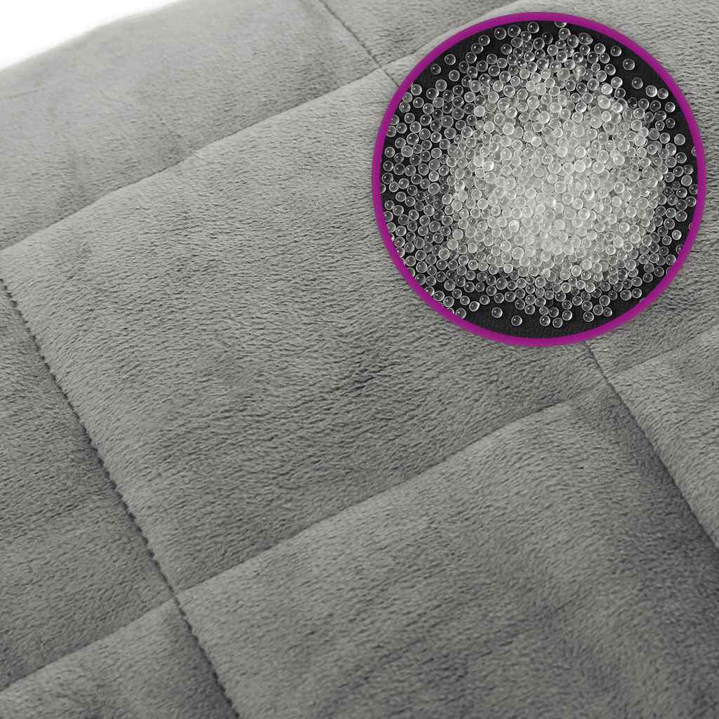 vidaXL Weighted Blanket Grey 220x260 cm 11 kg Fabric