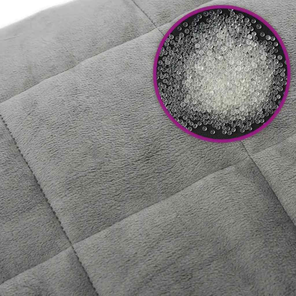 vidaXL Weighted Blanket Grey 220x260 cm 15 kg Fabric