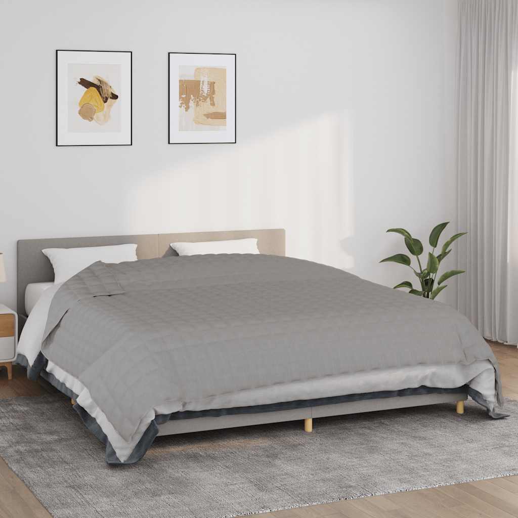 vidaXL Weighted Blanket Grey 235x290 cm 11 kg Fabric