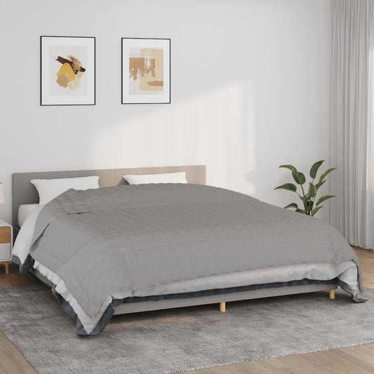 vidaXL Weighted Blanket Grey 235x290 cm 11 kg Fabric