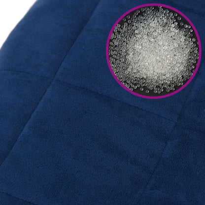 vidaXL Weighted Blanket Blue 120x180 cm 9 kg Fabric