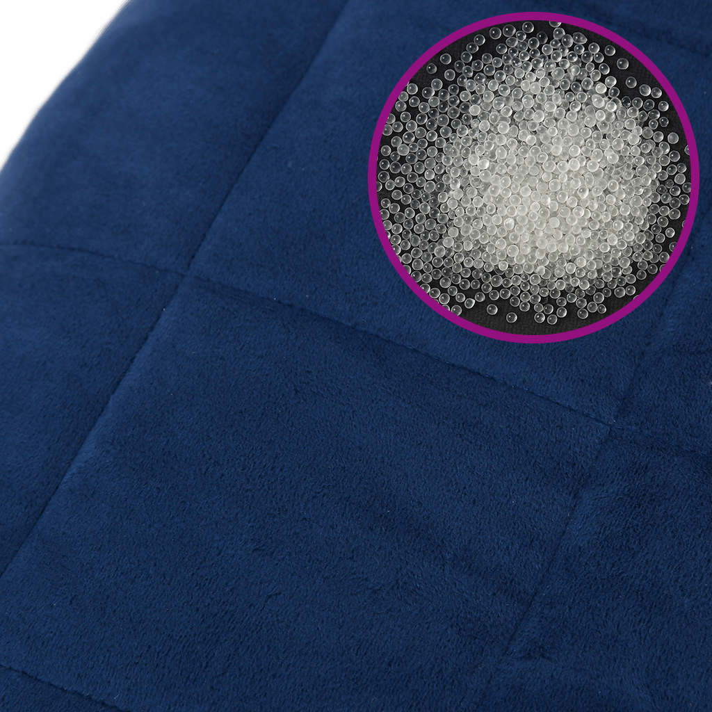 vidaXL Weighted Blanket Blue 150x200 cm 7 kg Fabric