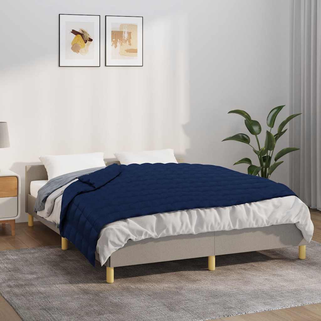 vidaXL Weighted Blanket Blue 150x200 cm 7 kg Fabric
